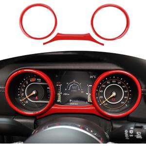 RT-TCZ for Jeep JL Dashboard Cluster Panel Gauges Trim Ring Cover for Jeep Wrangler JL JLU Gladiator JT 2018-2023 Red Interior Accessories 3pcs