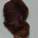 HAIRCUBE Long Auburn Wig with Bangs Layered Curly Orange Wigs for Women Natural Synthetic Wigs for Daily Use (pelucas de cabello natural)