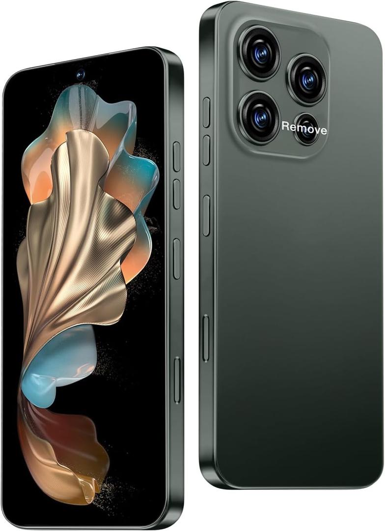 16 ProMa x Smartphone Unlocked Cell Phone, 6.99 HD Screen5G Phone, 12+512GB phoneunlocked, Android 13.0, 68+108MP Zoom Camera, Fingerprint Button Unlock-and take Photos (Deep Green)