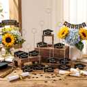 Motiskyy 13 Pcs K-12 Graduation Photo Holders with Clips 2026 Wooden Grad Card Pictures Display Table Number Stand Centerpieces Congrats Diploma Decor Gift for School Years Party Supplies