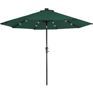LED Patio Market Umbrella Green, 9Ft