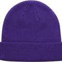 Beanie Hat Knit Ski Cap Fisherman Beanie for Men Women (One Size, Purple)