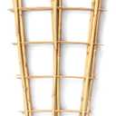SWANGSA 5 Pack 3Ft Bamboo Trellis for Climbing Plants Support, Fan-Shaped Ladder Trellis for Outdoor and Indoor Potted Plants Cucumber Garden Stakes
