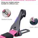 AUBELL Dog Seat Belt for Car,Updated 3-in-1 Adjustable Reflective Bungee Heavy Duty Dog Car Harness Tether with Clip Hook Latch & Buckle,Swivel Zinc Alloy Carabiner,Hotpink