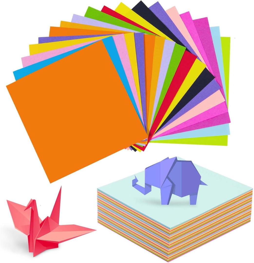 SenseYo 500 Sheets Origami Paper Kit for Easy Fold Paper Beginner, 20 Colors 4 Inch x 4 Inch