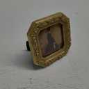 3x3 Small Vintage Picture Frame, Mini Antique Ornate Gold Photo Frame, Tiny Retro Octagon frame, for Tabletop and Wall Display, Old Fashioned Photo Gallery Art Decor