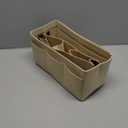 Felt Purse Organizer Insert for Handbag Tote Purse 14 Pockets Beige Large