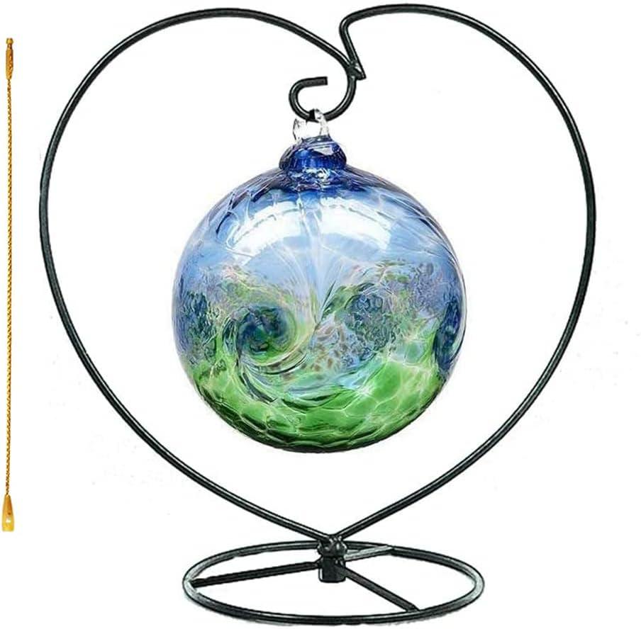 Ornament Display Stand with 1 Rope String Holder Home Wedding Decoration Rack (1, Heart) (Black)