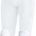 COOLOMG Basketball Leggings with Knee Pads for Kids Youth 3/4 Compression Pants Capri Tights Side Pockets