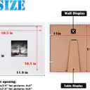 Egofine 11x11 Picture Frames 4 PCS, Made of Solid Wood Covered by Plexiglass for Pictures 4x4/8x8 with Mat for Table Top Display and Wall Mounting Square Photo Frame White