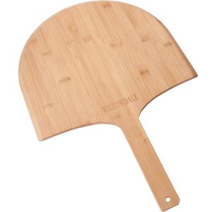WILLOWDALE 16 Inch Wood Pizza Peel, Bamboo Pizza Paddle Spatula for Transferring & Serving, Kitchen Pizza Oven Accessories, Large Wooden Cutting Board with Handle for Cheese Bread Fruit Vegetable, 24"L x 16.4"W