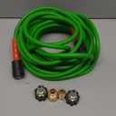 YAMATIC Super Flexible Pressure Washer Hose 50FT for Power Washer Replacement, Kink Resistant Extension With Leak-Free M22 Female & 3/8" Quick Connect Adapters, 1/4" 3200 PSI, Green