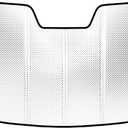 Windshield Sun Shade for 2017-2023 Mercedes-Benz GLC Coupe. Front Window Sunshade with Storage Bag (Shiny Silver (Classic))