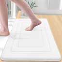 Arotive Memory Foam Bathroom Rug Mat 30x20, Ultra Soft and Absorbent Bath Mat, Machine Wash Dry, Comfortable Bath Rug Carpet for Bathroom Floor, Tub and Shower, Ivory