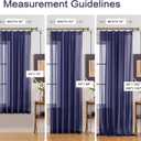 Blue Sheer Curtains 84 Inch Length for Boys Bedroom Soft Touch Light Filtering Drapes(Skipper Blue, 42 W x 84 L, 2 Panels)