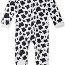 UNIFACO Baby Girls Boys Footed Pajamas One-Piece Sleeper Snug Fit Sleep and Play Zip Front Footie Romper 0-12 Month