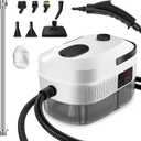 Handheld Steam Cleaner, 2500W Powerful 15sec Heat-up Multipurpose Steamer, 3-Level Temp, 37OZ Pressurized Deep Cleaning Steamer with 10 pcs Accessories for Window, Grease, Car, Home