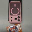 CANSHN Magnetic Compatible with iPhone 17 Pro Case, Upgraded [Full Camera Protection] [Compatible with Magsafe] [Translucent Matte] Shockproof Protective Phone Cover 6.3 Inch - Pink