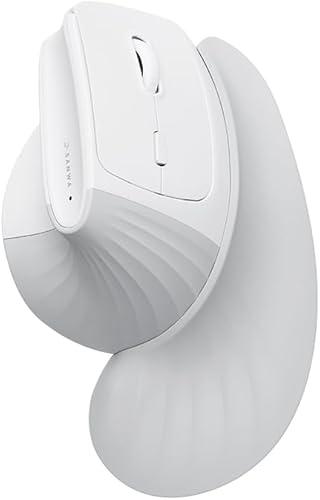 SANWA Wireless Ergonomic Mouse for Large Hands, Silent Click Vertical Mice with Removable Wrist Rest, 1000-4000 DPI, 3-Device (2.4G + 2 Bluetooth 5.4), Compatible with Mac, Windows, Laptop, PC, White