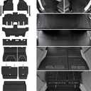 Floor Mats Set for Chrysler Pacifica 2017-2025 2026 7/8 Seats(Only Gas), Fit Voyager 2020-2025, All Weather TPE Backrest Mat Cargo Liner Accessories for Pacifica Touring Series & Select