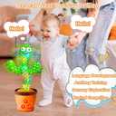 Baby Toys Interactive, Dancing Talking Cactus Toy Volume Adjustable, Mimicking Singing Repeating, Easter Gifts / Easter Basket Stuffers for Baby Toddler, Toddler Infant Baby Toys Gifts for Boys Girls