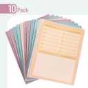 Mr. Pen- Plastic Folders with Pockets and Prongs, 10 Pack, Letter Size, Assorted Pastel Colors, Flexible Plastic Folders with Prongs, Clear Front Pocket, Card Slot & Color-Coded Cover Papers