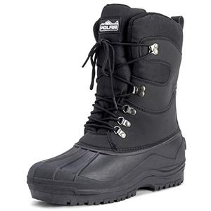 POLAR Mens Snow Hiking Mucker Duck Grafters Waterproof Saftey Thermal Boots - Black - US13/EU46 - YC0445, 46