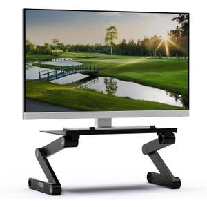 WorkEZ Monitor Stand, Single Mount Height Adjustable Monitor Riser for Desk, Ergonomic Desktop Computer Stand