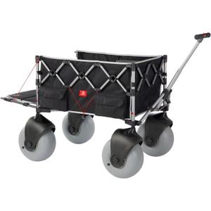 Dynacraft XL Wagon Beach Bundle, Collapsible Wagon With XL Wheels, Foldable Wagon for Camping, Rolling Cart for Beach, Wagons Carts Foldable with 200lb Weight Capacity, Folding Wagon Carts with Wheels