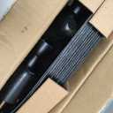 MaxSmeo Small Narrow Side Table, 3-Tier Narrow End Table with Storage, Skinny Side Table Nightstand for Small Space, Bedrooms, Living Room (Black)