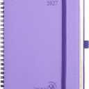 POPRUN 2026-2027 Academic Weekly Planner, 6.75" x 8.75" Horizontal Daily Book Calendar, July 2026 to June 2027, Softcover Appionment Book with Monthly Tabs, Spiral Bound, Inner-Pocket - Lavender