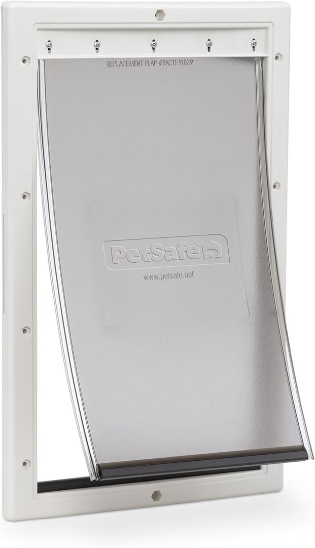 PetSafe Plastic Pet Door - Easy Install for Wood, PVC Metal & Paneled Doors - Rust-Free Plastic Frame - Flap Dimensions 10 1/4" W x 16 1/4" H - for Large Dogs Weighing Up to 100 lb PetSafe Plastic Pet Door - Easy Install for Wood, PVC Metal & Paneled Doors - Rust-Free Plastic Frame - Flap Dimensions 10 1/4" W x 16 1/4" H - for Large Dogs Weighing Up to 100 lb