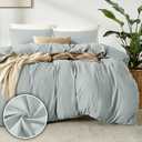 Dreamhood Duvet Cover King Size 104x90 and 2 Pillow Cases Soft Comfy Duvet Cover Set 3 Pieces with Button Closure Breathable Durable Bedding for All Seasons Moonlight Grey