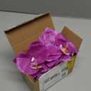 40 Pieces Orchid Petals Artificial Decorations Orchids Heads Flowers Faux Silk Phalaenopsis Butterfly Flower Heads for DIY Craft Home Wedding Party (Dark Purple)