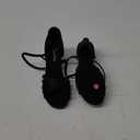 RoseMoli Women's Latin Dance Shoes Satin Professional Ballroom Salsa Practice Performance Dance Shoes (6, Black-2.2inch Heels)