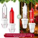 8 x Mudder 80 Count Christmas Replacement Mini Light Bulbs with Base Christmas Tree Incandescent Wire String Lights Replacement Bulbs for Xmas Indoor Outdoor Decor(Red and Warm White,2.5Vx0.17A)