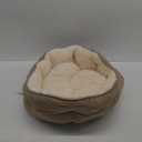 Bedsure Dog Beds for Small Dogs - Round Cat Beds for Indoor Cats, Washable Pet Bed for Puppy and Kitten with Slip-Resistant Bottom, 20 Inches, Camel