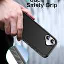 for iPhone 16E Case,2X Screen Protector,Heavy Duty Protection,Military-Grade Drop Protection,Rugged & Durable Phone Case for iPhone 16E 6.1 Case Black