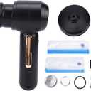 Vacuum Sealer for Food, 60kPa Powerful Compact Handheld Vacuum Sealer Machine with 10 Reusable Bags & 10 Mason Jar Lids, Cordless Portable Food Savers for Preservation (Black)