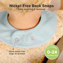 KeaBabies 8-Pack Organic Baby Bibs for Boys, Girls - Super Absorbent Cotton Drool Bibs for Baby Girl & Boy, Teething Toddler, Drooling Newborn, Ultra Soft & Machine Washable (Dawn)
