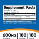 Nutricost N-Acetyl L-Cysteine (NAC) 600mg, 180 Capsules - Non-GMO, Gluten Free