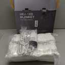 Twin Heated Blanket 62''X84'' Electric Blanket Twin Size - Soft Warm Heating Blanket with 5 Heating Level & 10 Hour Auto Off, ETL Certified & Machine Washable for Grandma Gifts(Cream White)