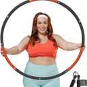 Weighted Hula Hoop Plus Size | 3.2lb Weight, 43in Diameter | Extra Large Hula Hoop for Adults Weight Loss | Easy to Spin, Soft Padding | Exercise Hoop for Beginners & Advanced Hoopers
