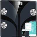 Posture Scale for Body Weight, Digital Bathroom Smart Scale, 13 Body Composition Analyzer Sync Weight Scale BMI Health Monitor Sync Apps 400lbs - Black (11.8*10.2)
