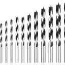 Metric Brad Point Wood Drill Bit Set, 6Pcs Drill Bit Set with Double Flutes Design for Carpenter Woodworking and All Types of Wood (3mm - 12mm)