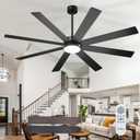 addlon 72 Inch Large Ceiling Fans with Lights, Black Ceiling Fan with Remote Control, Reversible, 5CCT, Dimmable, DC Motor, Modern Ceiling Fan for Living Room, Kitchen, Patio Indoor/Outdoor Use,