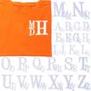 Suncalla 78 Pcs Iron on Letters Patches, Regular Script Embroidered Patches Letters Monogram Alphabet A-z Applique for Clothing Hats Backpacks Socks, Jeans DIY Accessories