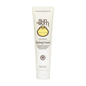 Sun Bum Curls and Waves Styling Cream - Lightweight Formula for Wavy and Curly Hair - Nourishing Kukui Nut and Coconut Oil - Frizz Free finish - Vegan and Cruelty Free - 5 oz