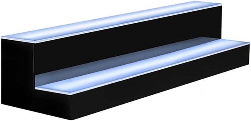 RGB LED Lighted Liquor Bottle Display Shelf, LED Bar Shelves for Liquor, Acrylic Lighted Liquor Bottle Shelf for Home Commercial Bar, Remote Illuminated Bottle Shelf Remote Control (40 inch, 2-Step)