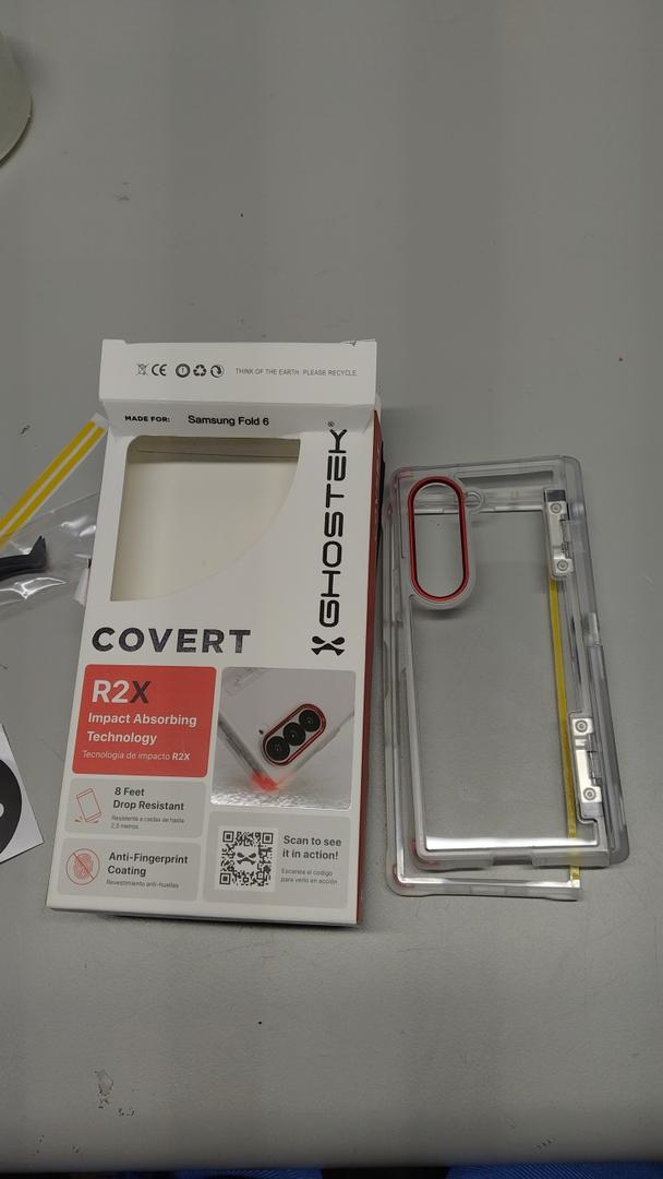 Ghostek Covert Clear Galaxy Z Fold 6 Case with Built-in Kickstand and Full Hinge Protection Shockproof Protective Phone Cover Designed for 2024 Samsung Galaxy Z Fold6 (7.6") (Clear)